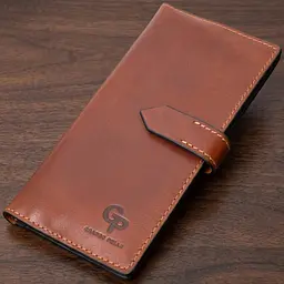 Цікавий вертикальний гаманець із натуральної шкіри Grande Pelle 11660 коричневий