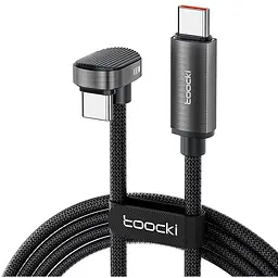 Кабель Toocki ігровий U-подібний 180 USB Type-C to Type-C 100W кутовий з швидкою зарядкою 20V