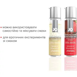 Набір лубрикантів System JO Sweet&Bubbly - Champagne & Chocolate CoveRed Strawberry (2x60 мл) - мініатюра 2