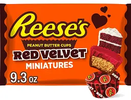 Шоколадні цукерки Reese's Miniatures Red Velvet Cups Valentine's з арахісовою пастою 263г