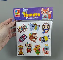 Набір м'яких наклейок Vladi Toys Звірята VT4210-10 Укр FG,