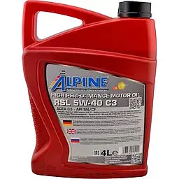 Олива моторна Alpine RSL 5W-40 C3, 4 л (23437) - мініатюра 3