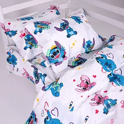 Простирадло MirSon Ranforce Elite Cute Stitch White 220x240 см (2200012553275) - мініатюра 4