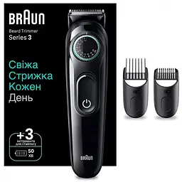 Машинка для стрижки Braun BeardTrimmer 3 BT3411 - мініатюра 4