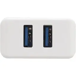 Мережевий зарядний пристрій Inkax CD-01 з кабелем USB - MicroUSB / 2 х USB / 2.1A / 10W білий - мініатюра 3