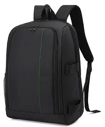 Фото рюкзак Canon EOS Nikon Sony Olympus універсальний з відділом для ноутбука 15,6" + дощовик Чорний із зеленим ( IBF022BG )