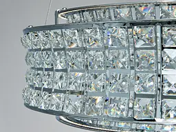 LED підвісна кришталева люстра 110Вт хром пульт - мініатюра 8
