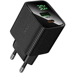 МЗП Hoco CS84A Excellent with digital display PD30W+QC3.0 (1USB-A/1C) Black