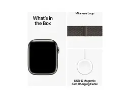 Смарт-годинник Apple Watch Series 9 GPS + Cellular 45mm Graphite S. Steel Case w. Graphite Milanese Loop (MRMX3) - мініатюра 9