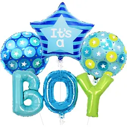 Набір фольгованих кульок "It's a Boy" 4 шт святкові декорації