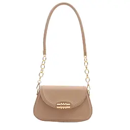 Сумочка через плече каркасна із клапаном Lilly P4-8420B біж - мініатюра 1