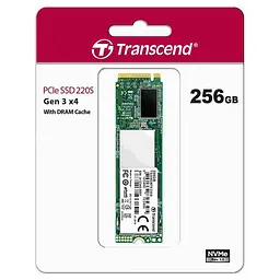 Накопичувач SSD Transcend m.2 NVMe 256Gb 220S 240 250 (TS256GMTE220S) - мініатюра 2