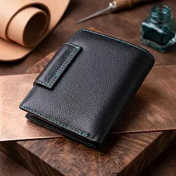 Портмоне для жінок у класичному кольорі з цікавою монетницею ST Leather 19449 чорний - мініатюра 3
