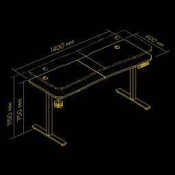 Комп'ютерний ігровий стіл Hator Vast Pro Black [HTD-050] [93495] - мініатюра 8