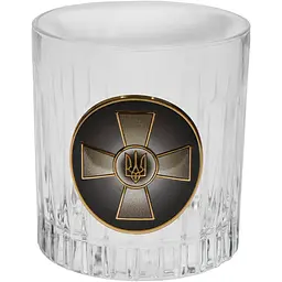 Подарунковий набір Boss Crystal ЗСУ 2 келиха з золотими й срібними накладками