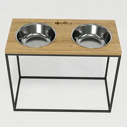 Hollky Base XL40 — миски на підставці для великих собак (2 × 1,8 л, висота 40 см) - мініатюра 4