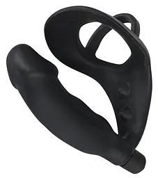 Ерекційне кільце з анальною пробкою Orion Black Velvets Ring Vibro Plug - мініатюра 4