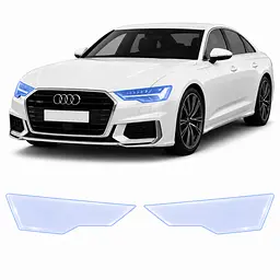 Антигравійна захисна бронеплівка за лекалами для Audi A6 C8 2018-2022 - оптика (фари та ПТФ)