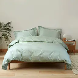 Постільна білизна сатин Lotus Home - Dakota Modern ментоловий євро - мініатюра 3