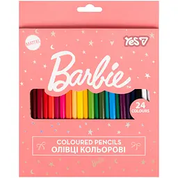 Олівці кольорові Yes Barbie Shiny 24 кольори (290818)