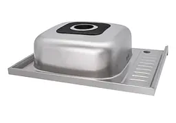 Кухонна мийка Brinex 6050-R 0.6 мм, накладна BRIN6050RSAT06 - мініатюра 4