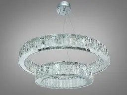 Підвісна LED люстра Diasha 585/800+500HR хром 135 Вт пульт 23 м2 - мініатюра 5