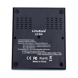 Зарядний пристрій Liitokala Lii-S4, 4 канала, Ni-Mh/Li-ion/LiFePo4, USB, LCD, Box - мініатюра 14
