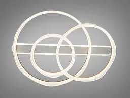 Стельова LED люстра Diasha MX86672/400+800+600CG шампань 170W 3 кільця з пультом - мініатюра 2