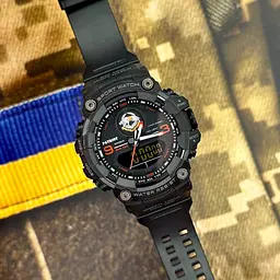 Чоловічий наручний годинник 001RDSSO ССО Чорні з червоним + Коробка Patriot acs0031079 - мініатюра 3