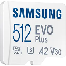 Карта пам'яті Samsung microSDXC Evo Plus 512GB UHS-I U3 V30 A2 + SD Adapter [MB-MC512KA] [84530] - мініатюра 2