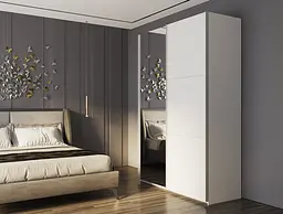 Шафа-купе Doros G-Caiser 1 ДСП/1 дзеркало/3 частини 160х60х240 см Білий (42002103) - мініатюра 5