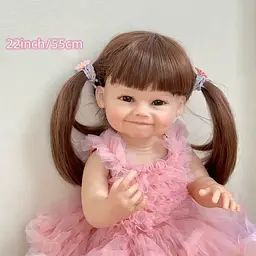 Реалістична Кукла Реборн 55 см повністю силіконова Doll Reborn Baby К0100612 - мініатюра 2