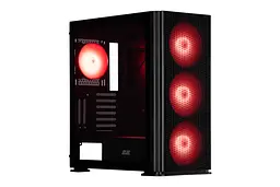 2E Gaming Корпус Vertex GI01B без БЖ 2xUSB3.0, 1xUSBType-C, 3x140мм ARGB, 1x120мм ARGB, VGA 380мм, LCS ready, контролер з пультом, TG Side Panel, EATX, чорний - мініатюра 2