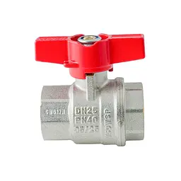 Кран кульовий ГГМ Koer Extreme KE.217-25 - 1" FF ручка "метелик" червона KR5758 - мініатюра 2