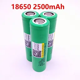 Акумулятор LiitoKala 18650 Samsung 25R 2500мАг 20А Зелений (1491735914) - мініатюра 3