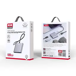 Адаптер - док-станція XO Hub012А 4-in-1 Usb Multifunctional docking station - мініатюра 2
