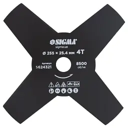 Ніж для тримера Sigma 255x25.4мм, 4Т (5624321)
