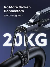 Кабель Ugreen USB 2.0 Type-C M-M, 3 м, 100W (480Mbps）Сірий, L512 - мініатюра 6