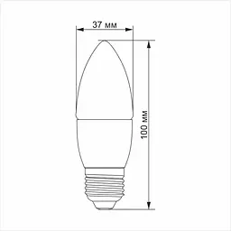 LED лампа Titanum C37 6W E27 4100K (TLС3706274) - мініатюра 3