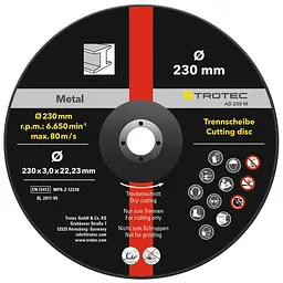 Круг відрізний по металу 5 шт Trotec
