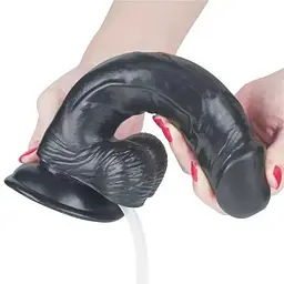 Фалоімітатор з еякуляцією LoveToy Squirt Extreme 9, 23х4.4 см (чорний) - мініатюра 2
