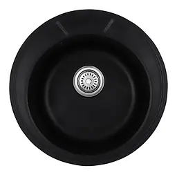 Кухонна мийка Haiba HB8301-G226 Black 490x180 HB0971, Чорний матовий