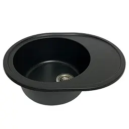 Кухонна мийка Adamant VAST чорна 610x495x200 мм, з крилом 61 см - мініатюра 2