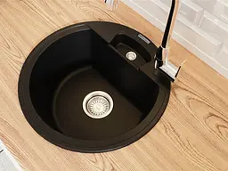 Кухонна мийка Miraggio VALENCIA black (0002424) Граніт, Врізна, Чорний - мініатюра 6