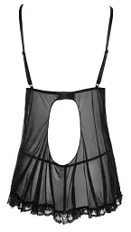 Сорочка Cottelli Lingerie Ruffles, L (чорний) - мініатюра 5