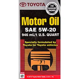 Моторне мастило Toyota Motor Oil 5W-20 1qt 946 мл (00279-1QT20) - мініатюра 3