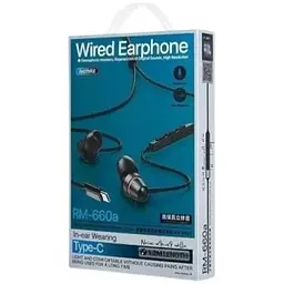 Навушники Remax RM-660a Metal Wired Earphone for Music & Call Type-C - мініатюра 3