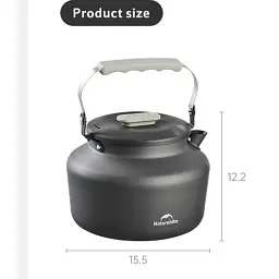 Чайник туристичний Naturehike CNK2450CF030 1,4 л, алюміній (6927595788653) - мініатюра 4