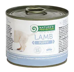 Вологий корм для цуценят всіх порід з ягнятиною Nature's Protection Puppy Lamb, 200г