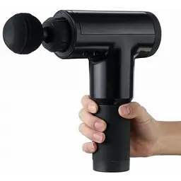 Масажер Акумуляторний для тіла м'язовий портативний ручний 4 насадки Fascial Gun GB-820 Чорний - мініатюра 2